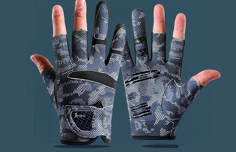 Fishing Gloves, Three-Finger or Half-Finger, Sun & Grip – product photo