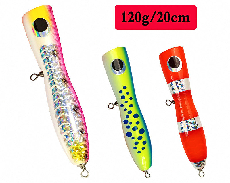 Wooden Popper Lure for Tuna, 100 g (3.5 oz), 20 cm (7.9 in) – product photo