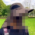 Wide Brim Fishing Bucket Hat, Sun Hat with Optional Face Mask – product photo