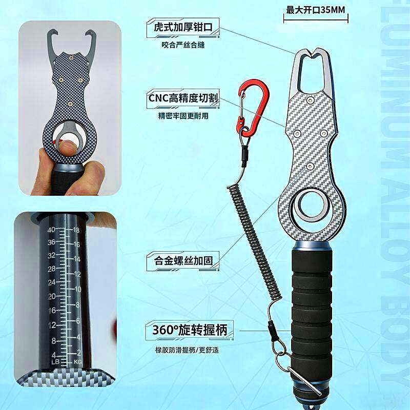 Fish Gripper with Scale & Hook Remover Pliers Set – product photo