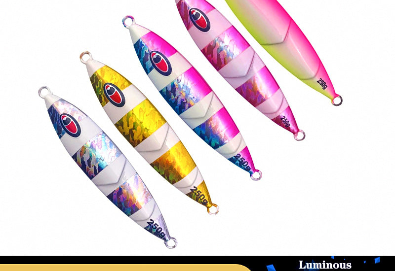 Slow Pitch Jig, 80–250 g (2.8–8.8 oz), Glow Stripe – product photo