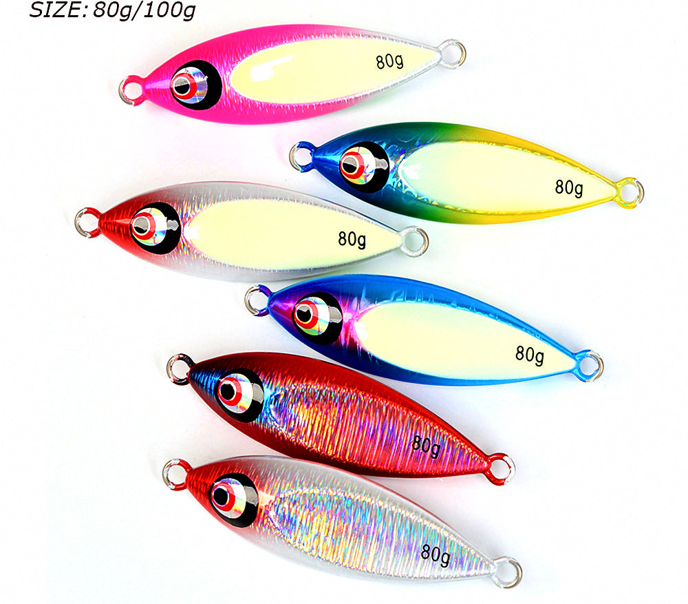 UV Glow Slow Pitch Jig, 80 g (2.8 oz) & 100 g (3.5 oz) – product photo