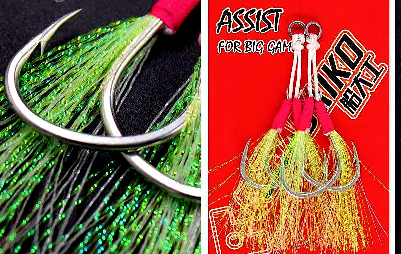 Slow Pitch Jig Double Assist Hooks, High-Carbon Steel – product photo