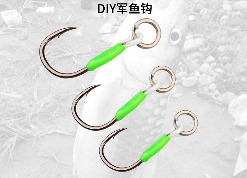 Barbed Single Hooks for Spoons & Jigs, Sizes 6–16, 10 Pack – product photo