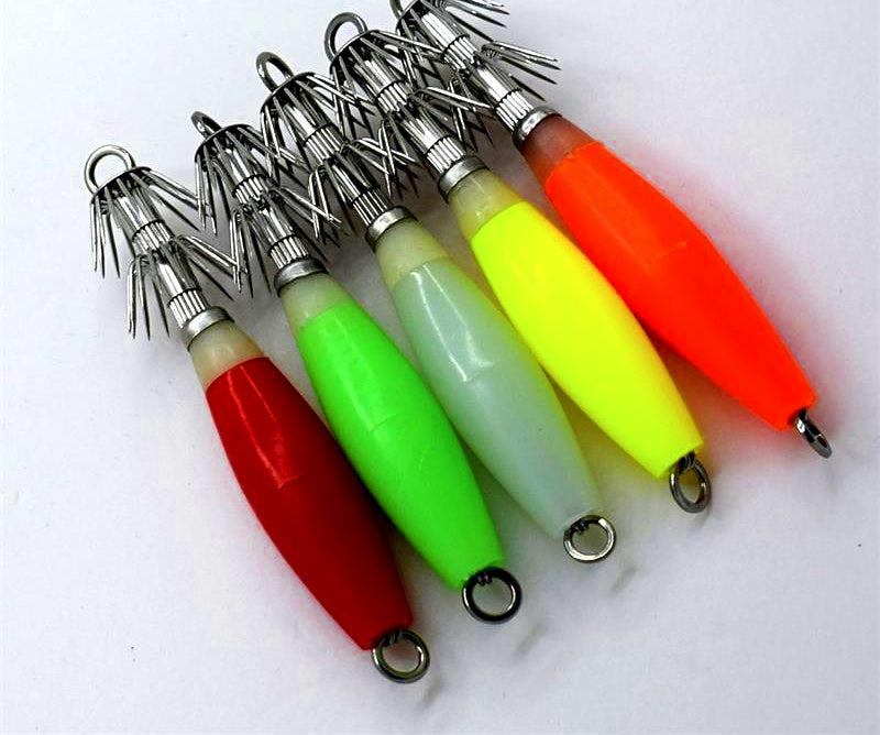 Glow Squid Jig Hook, Barbless, 5 Colors – product photo