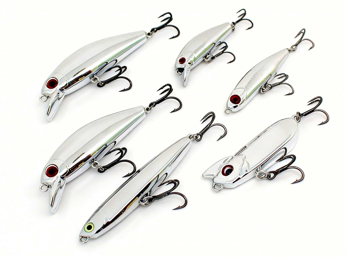Sinking Minnow Pencil Lure, 5–22 g (0.18–0.78 oz), Mirror Plated – product photo