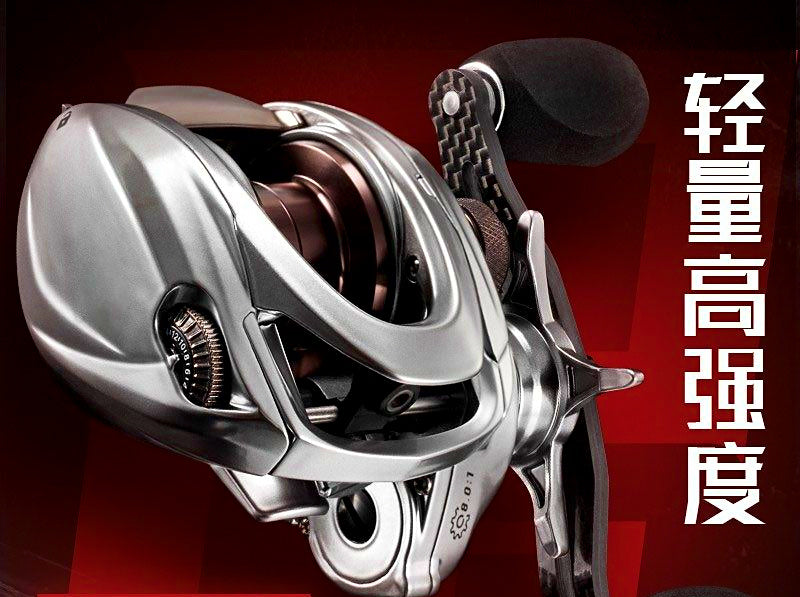 Low-Profile Baitcasting Reel, Carbon Frame, 8 Bearings – product photo