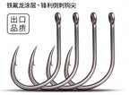 High Carbon Steel Teflon Coated Barbed Hooks, Size 2–8 – product photo