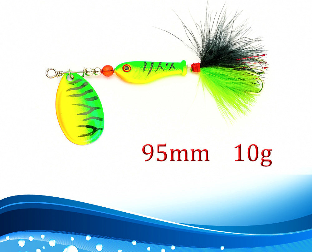 Feathered Spinner Blade Jig, 10 g (0.35 oz), Treble Hook – product photo