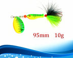 Feathered Spinner Blade Jig, 10 g (0.35 oz), Treble Hook – product photo