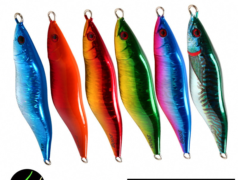 Slow Pitch Jig, S-Shape UV Glow, 160–400 g (5.6–14.1 oz) – product photo