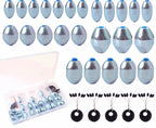 Egg Sinker Assortment Set, Open Core Fishing Weights – product photo
