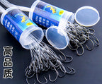 Barbed Pre-Tied Snelled Hooks with Leader, Sizes #10–#28 – product photo