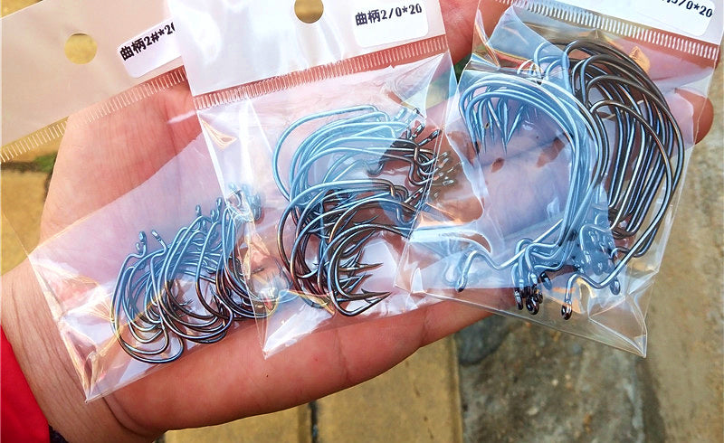Offset Worm Hooks, Wide & Narrow Gap, 20 Pack – product photo
