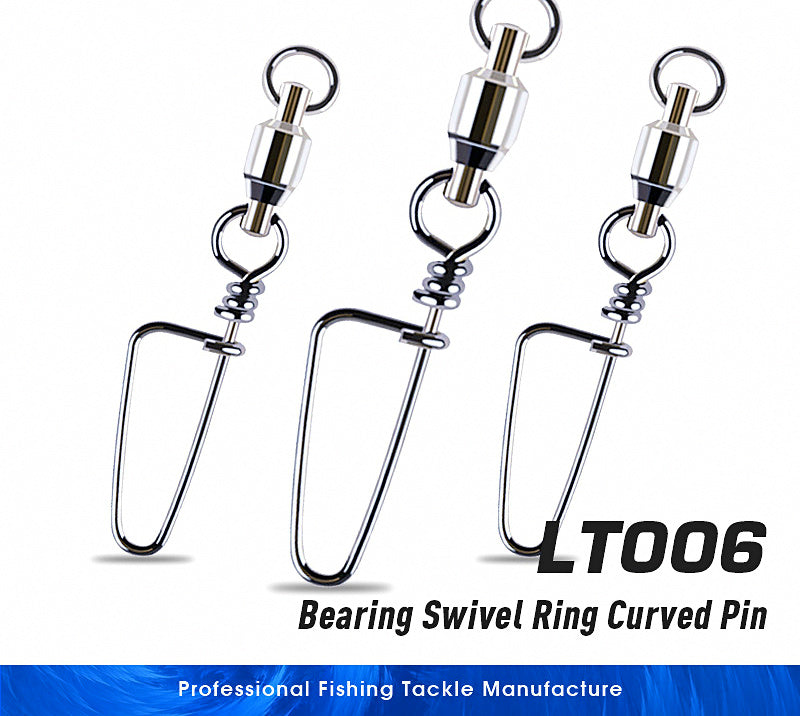 Stainless Steel Bearing Swivel with Snap, Size 1 – product photo