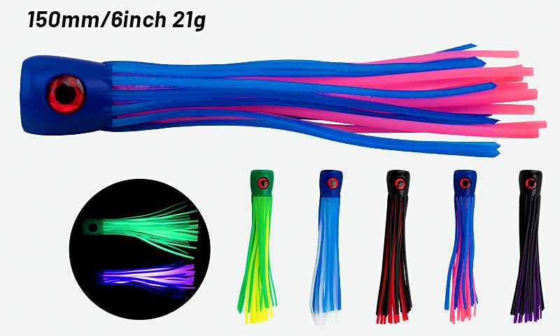 Octopus Trolling Lure, 15 cm (6 in), 21 g (0.74 oz), UV Glow – product photo