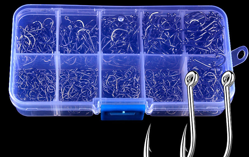 Iseni Barbed Eyed Fishing Hooks, Sizes #3–#16 – product photo