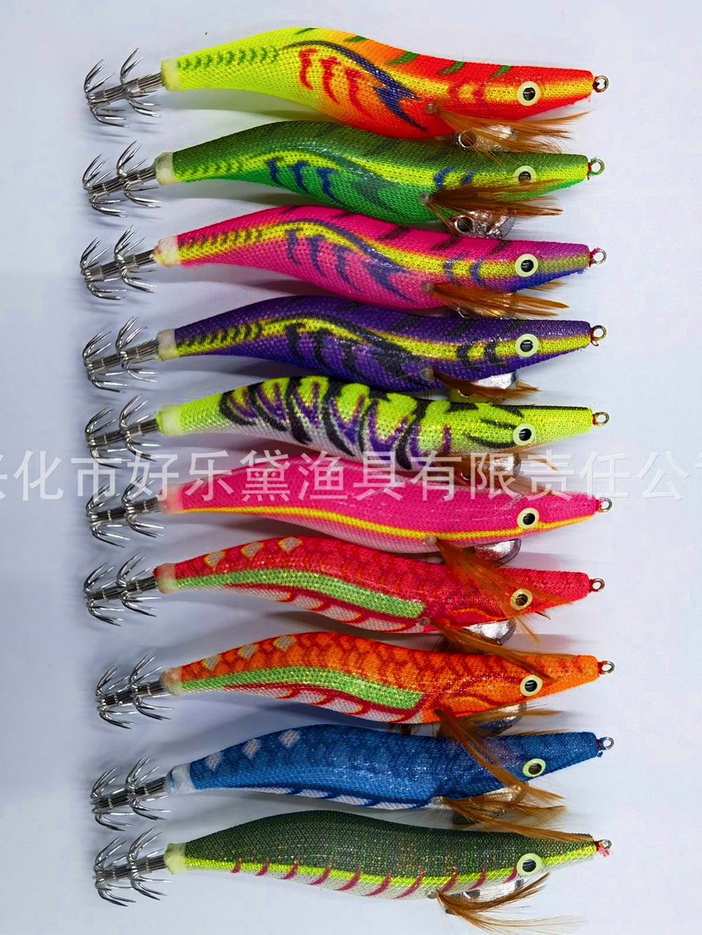 Glow Wood Shrimp Squid Jig, Sizes 2.5, 3.0, 3.5 – product photo