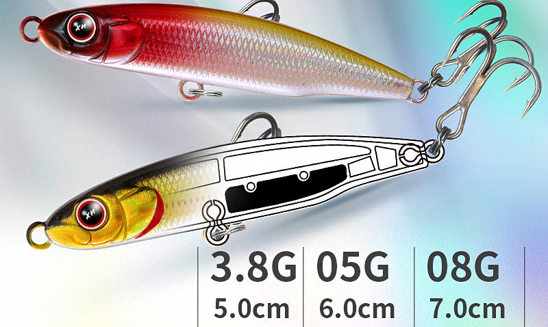Mini Sinking Pencil Lure, 3.8–5.8 g (0.13–0.20 oz) – product photo