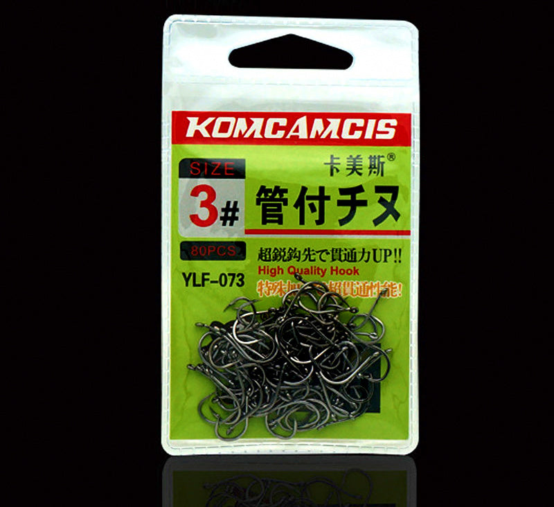 Barbed Tube-Eye Senmata Hooks, Bulk Pack, Sizes 0.8–14 – product photo