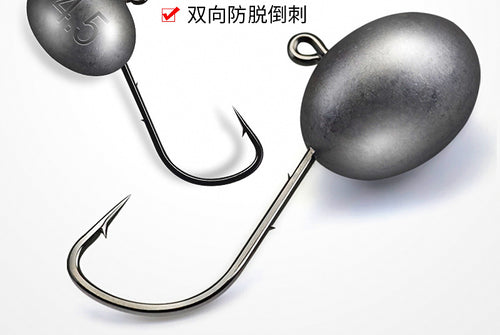 Round Jig Head Hooks, 1.5–7 g (0.05–0.25 oz), Barbed – product photo