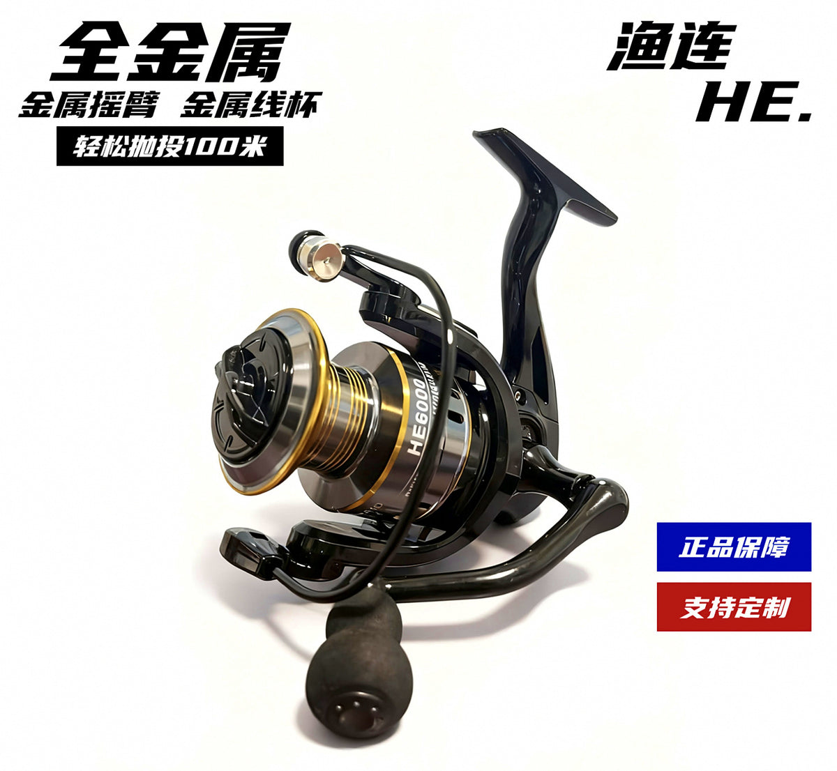 All-Metal Spinning Reel, Sizes 1000–7000 – product photo
