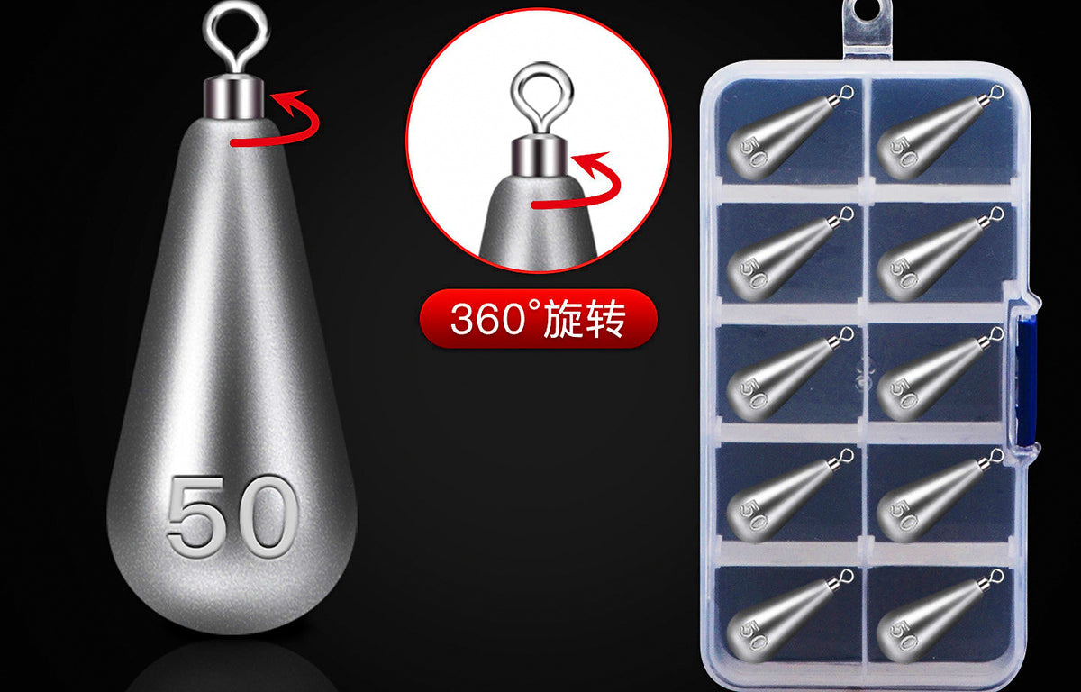 Teardrop Lead Sinker with Eyelet, 0.35–5.3 oz (10–150 g) – product photo