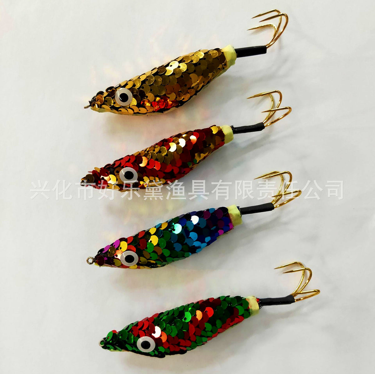 Glow Squid Jig, Big Eye Shrimp Cloth Wrap, Assorted Colors