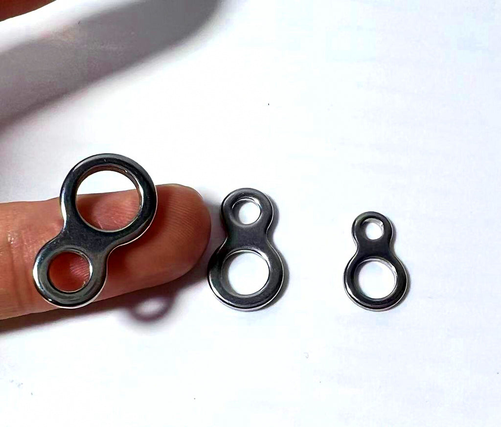 Seamless Figure-Eight Ring Connector, Pear-Shaped Double Hole – product photo