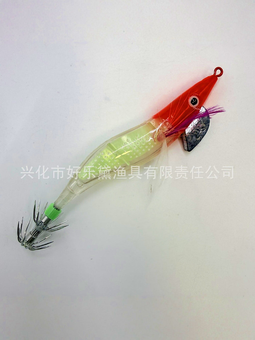 Glow Squid Jig, Wood Shrimp Style, Sizes 2.0, 2.5, 3.0 – product photo