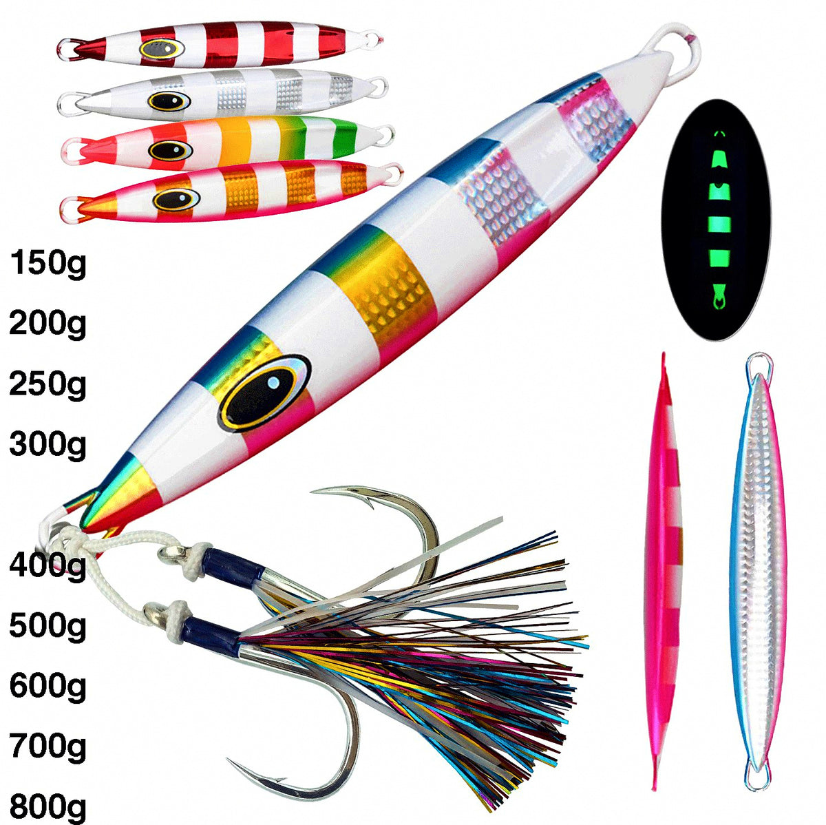 Metal Slow Pitch Jig, 150–300 g (5.3–10.6 oz) – product photo