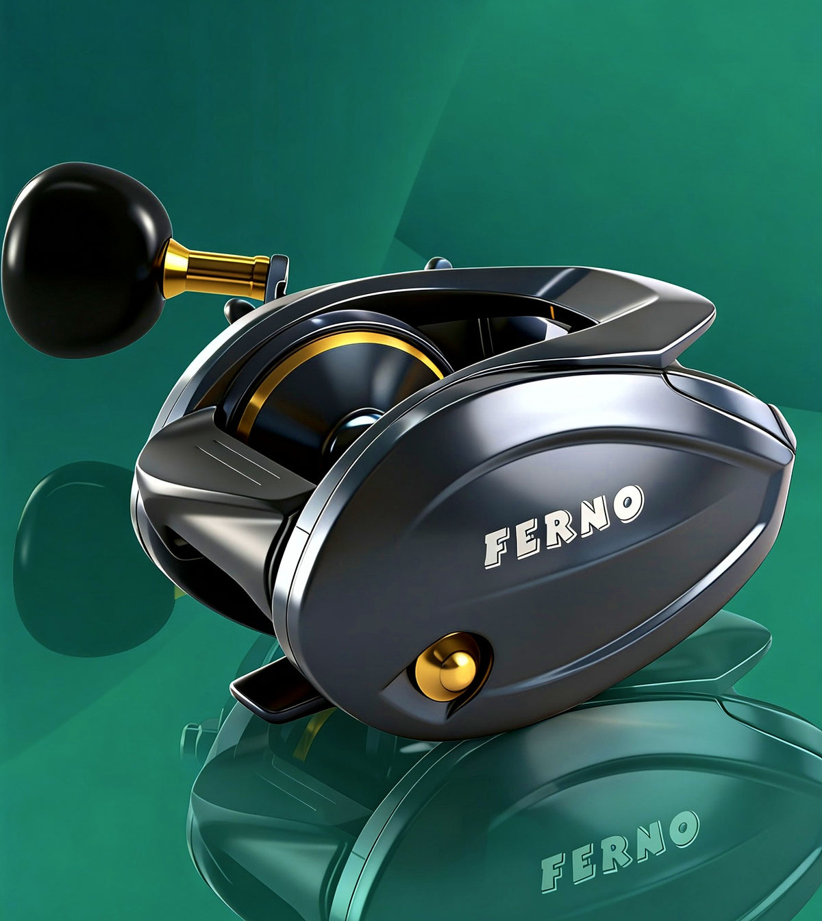 Carbon Body Baitcasting Reel for Slow Pitch Jigging, Wide Body – product photo