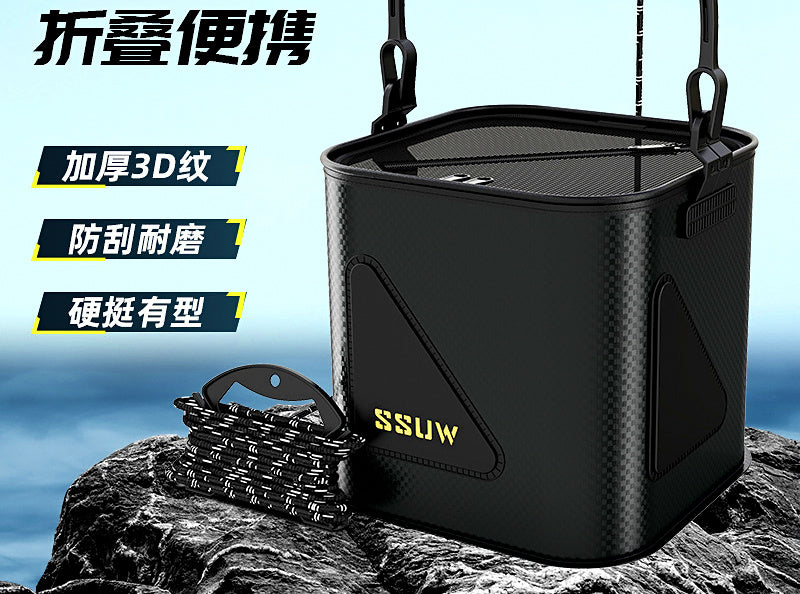 Collapsible EVA Fishing Bucket, 7–11 L (1.8–2.9 gal) – product photo