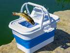 Collapsible Fish Bucket with Lid, 10–20 L (2.6–5.3 gal) – product photo