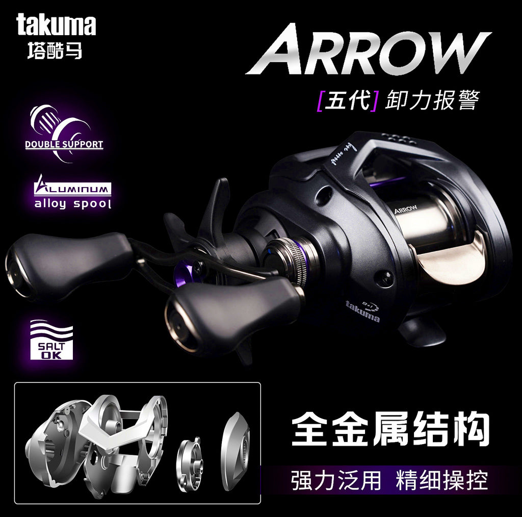 Round Baitcasting Reel, 8:1 Gear Ratio, 159 g (5.6 oz) – product photo