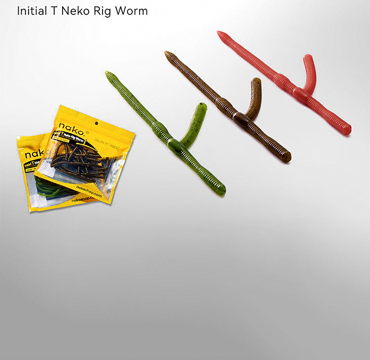 T-Shaped Soft Plastic Worm, 5 in, 5 g (0.18 oz), 10-Pack – product photo