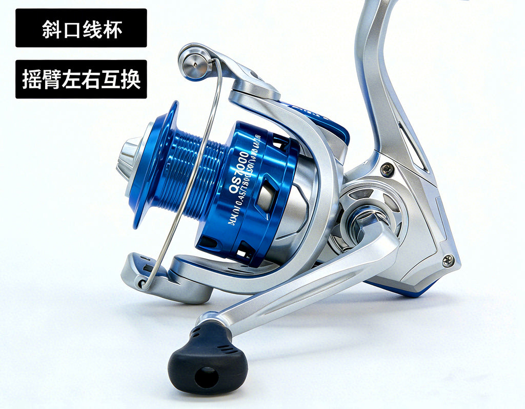 Metal Spinning Reel 5.2:1, Sizes 1000–7000, Blue – product photo