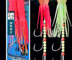 Glow Squid Skirt Cutlassfish Rig, Stainless Hooks, 15 cm – product photo