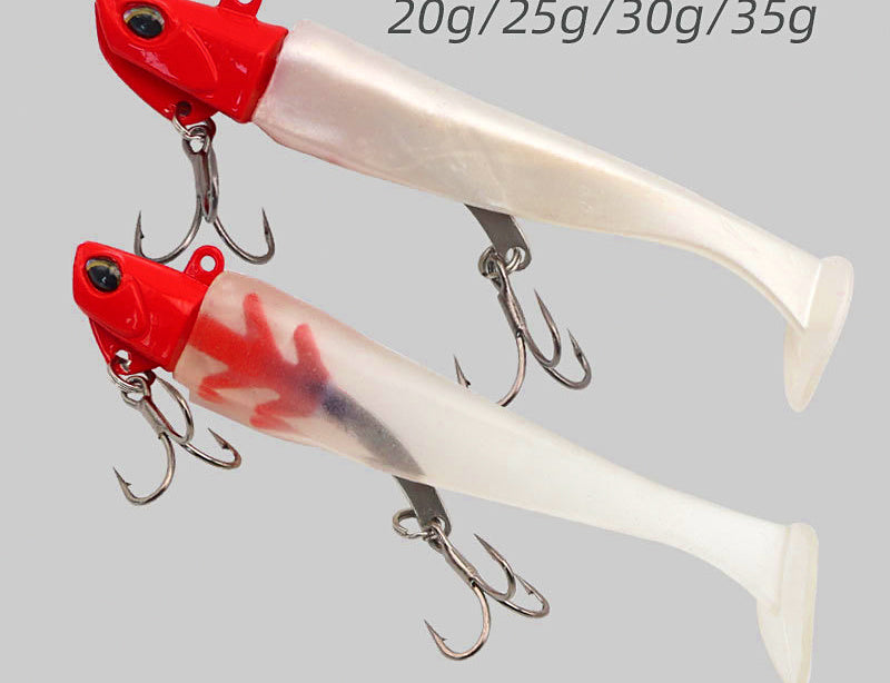T-Tail Soft Swimbait with Lead Jig Head, 20–35 g (0.7–1.2 oz) – product photo