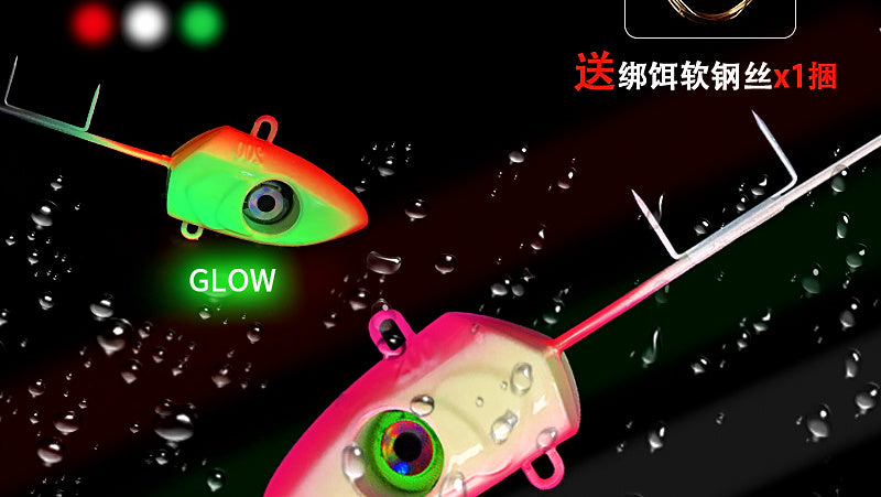 Full Glow Pink Jig with Twin Hooks and LED, 160–200 g (5.6–7.1 oz) – product photo
