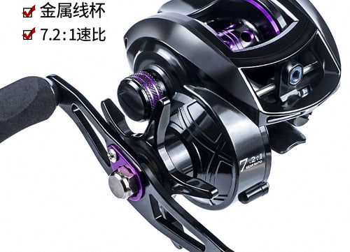 Round Baitcasting Reel, 2000 Size, Metal Spool, L/R Hand – product photo