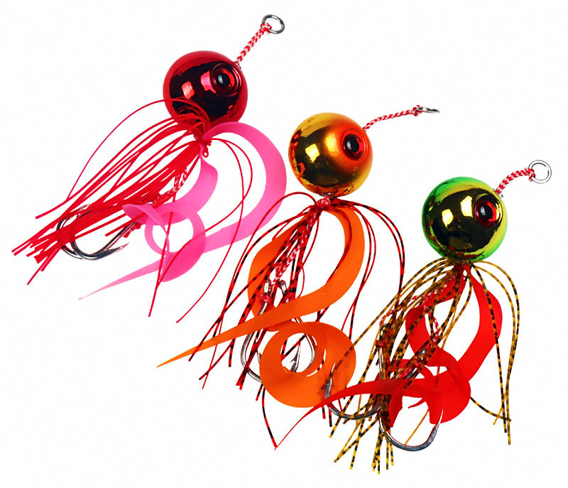 Plated Lead Head Metal Jig with Skirted Hook, 60 g (2.1 oz) – product photo