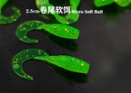 Mini Curly Tail Grub Soft Bait, 2.5 cm (1 in), 10 pcs – product photo