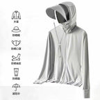 UPF 50+ Hooded Fishing Sun Shirt, Quick-Dry, Men's & Women's – product photo