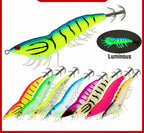 Glow Wooden Shrimp Squid Jig, 3.5#, 22 g (0.8 oz), 12 cm – product photo