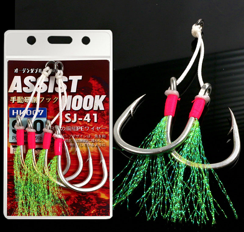 Pre-Tied Slow Pitch Jigging Assist Hooks, Barbed, 2/0–9/0 – product photo