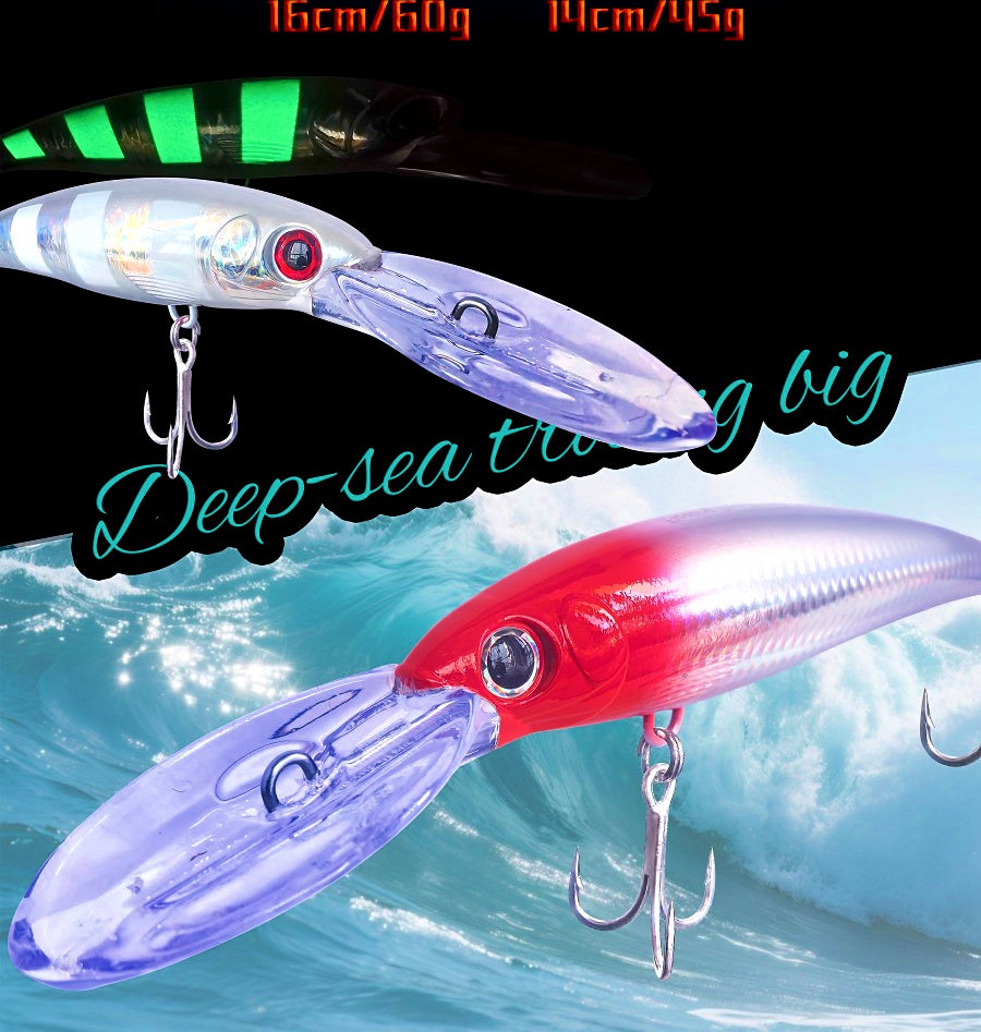 Deep Diving Long Lip Minnow Lure, 35–80 g (1.2–2.8 oz) – product photo