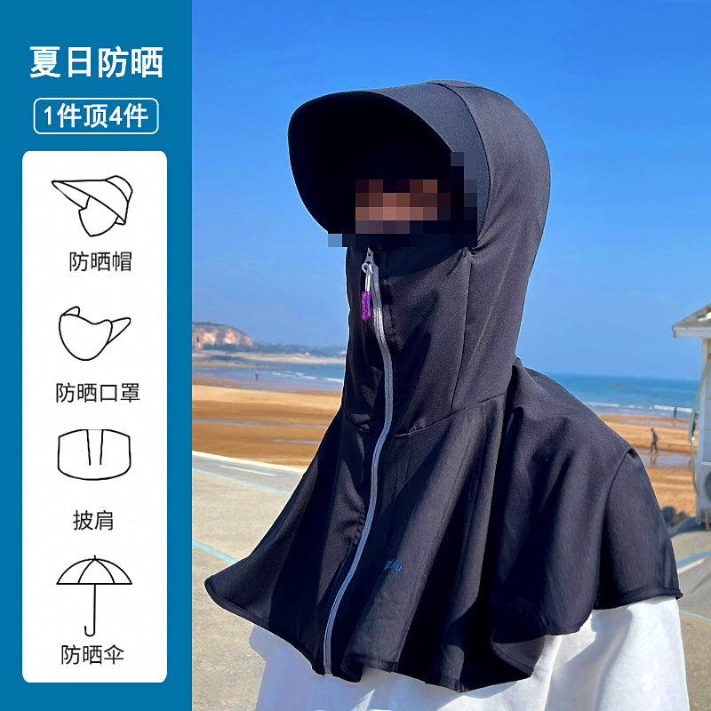 Fishing Sun Face Mask with Neck Cover, Ice Silk – product photo