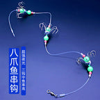 Glow Squid Jig Rig, Octopus Hook Rig, Barbed – product photo