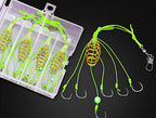 Fluorescent Explosion Hook Rig, Stainless Steel, 4 Sets/Box – product photo